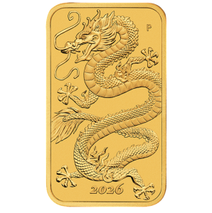 1 oz Gold Perth Mint Dragon Rectangular 2026 in Kapsel - max. 8888