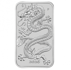 1 oz Silber Perth Mint Rectangular Barren Dragon / Drache 2026