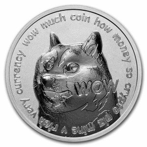 1 oz Silber BU " Dogecoin to the moon " - USA ( inkl. gültiger gesetzl. Mwst )