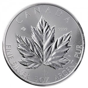 5 oz Silber Royal Canadian Mint Canada 2026 MAPLE LEAF in Original-Kapsel aktuell mit Charles Effigy