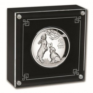 5 oz Silber High Relief Proof Australien Perth Mint Hase / Rabbit in Kapsel und Box / COA 2023 - max. 388 Stk ( diff.besteuert nach §25a UStG )