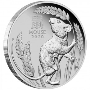 1 oz Platin Proof Perth Mint Mouse / Maus 2020 inkl. Box / COA - max. 188  ( diff-best. nach §25a UStG )