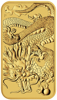 1 oz Gold Perth Mint Dragon Rectangular div. Jahre in Kapsel - max. 8888 je Jahrgang