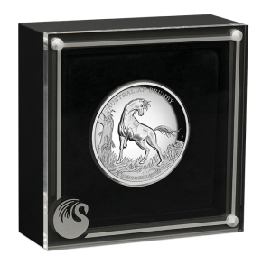 2 oz Silber High Relief Proof Australien Perth Mint " Brumby " in Kapsel 2022 - max. 1.000 Stk ( diff.besteuert nach §25a UStG )