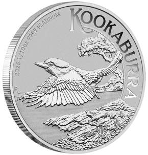 1/10 oz Platin Perth Mint Kookaburra 2026 in Kapsel