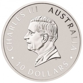 10 oz Silber Perth Mint Kookaburra 2025 35th Anniversary in Original-Kapsel Australien / Australia aktuell mit Charles Effigy