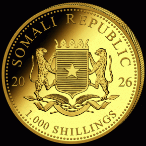1 oz Gold Somalia Leopard 2026 in Kapsel - max. 1000