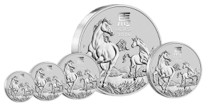 5 oz Silber Perth Mint Lunar 2026 Pferd / Horse in Original-Kapsel 2025 Australien / Australia aktuell mit Charles Effigy