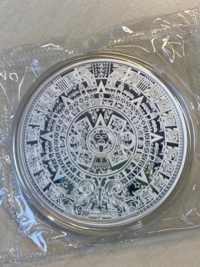 5 oz Silber Prooflike Samoa Aztec Calendar in Kapsel - Nummer 8 von 1000 / im Rand nummeriert  ( diff.besteuert nach §25a UStG )