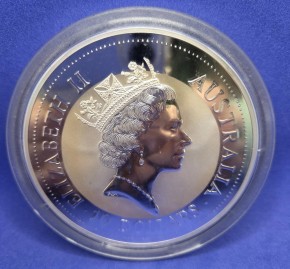 10 oz Silber Kookaburra 1993 in Kapsel ( diff.besteuert nach §25a UStG )