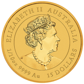 1/10 oz Gold Perth Mint " Lunar Tiger III 2022 " in Kapsel