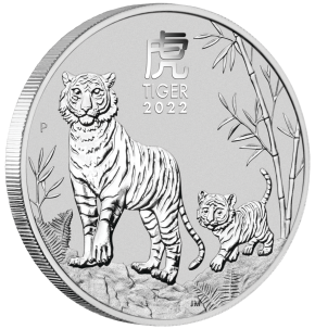 2 oz Silber Perth Mint " Lunar Tiger III 2022 " in Kapsel  ( diff.besteuert nach §25a UStG )