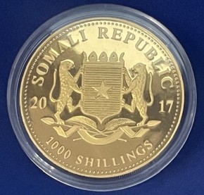 1 oz Gold Somalia Elefant 2017