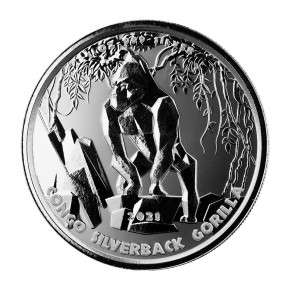 1 oz Silber Kongo Gorilla / Silberrücken div. Jahre geprägt by Scottsdale Mint USA  ( diff.besteuert nach §25a UStG )