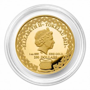 1 oz Gold Tokelau " Porcupinefish / Igelfisch " ( max 100 Stk )