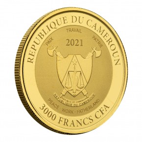 1 oz Gold Kamerun Mandrill 2021 Scottsdale Mint inkl. Box / COA ( Auflage 100 )