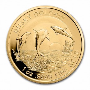 1 oz Gold Australien Dusky Dolphin 2022 in Kapsel / Box / COA - max. Auflage 250