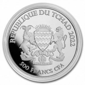 1 oz Silber Chad 2022 Celtic Animals Series Wolfhound - max. Mintage 5.000 ( diff.besteuert nach §25a UStG )