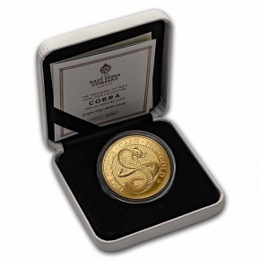 1 oz Gold St. Helena Cobra 2022 India Wildlife / Cash / inkl. Box & COA ( max 200 Stk )