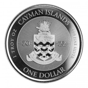 1 oz Silber Prooflike Cayman Islands 2022 " Platinum Jubilee 1952 - 2022  " Scottsdale Mint max. 7.000 ( diff.besteuert nach §25a UStG )