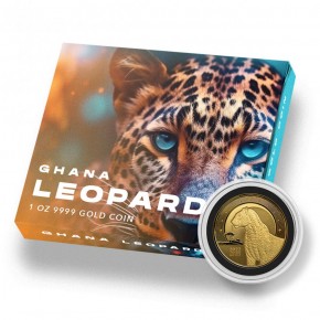 1 oz Gold Ghana Scottsdale Leopard in Kapsel / Box 2022 - max 100