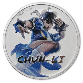 1 oz Silber Coincard Perth Chun Li in Kapsel - max 1.000 / Zweite Ausgabe der Serie " Streetfighter "