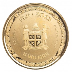 1/10 oz Gold Fiji 2023 " Koi " Scottsdale Mint / in Kapsel - max. 1000 Stk