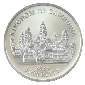 1 oz Silber Kambodscha " Asia Big Five "  Elefant 2023 in Kapsel  - max 10.000 ( diff.besteuert nach §25a UStG )