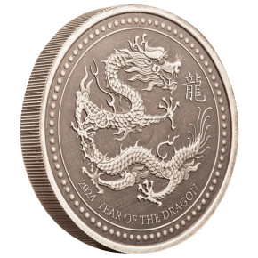 2 oz Silber Samoa Antique Finish Scottsdale Mint " Dragon 2024 " - max. 888 Stück