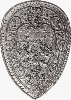 1 Kilogramm Silber Korea Stackables Henri Shield Antique Finish ( inkl. gesetzl. Mwst )