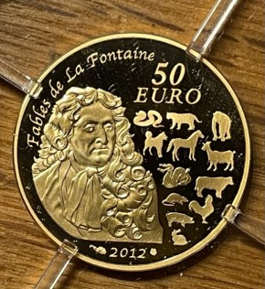 1/4 oz Gold Proof Jahr des Drachen Frankreich 2012 in Box / COA - max. 1000