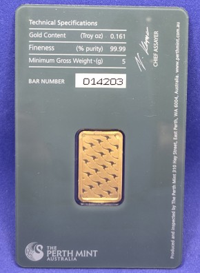 5 Gramm Goldbarren (Perth Mint) im Blister