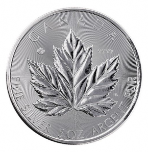 5 oz Silber Royal Canadian Mint Canada 2026 MAPLE LEAF in Original-Kapsel aktuell mit Charles Effigy