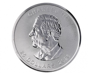 5 oz Silber Royal Canadian Mint Canada 2026 MAPLE LEAF in Original-Kapsel aktuell mit Charles Effigy