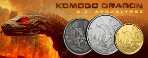 1 oz Silber Scottsdale Mint A.I. Apocalypse Komodo Dragon - max. 15.000
