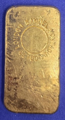 100 Gramm Gold Barren Rothschild ( gegossen ) - Montagu Gegenstempel - ( B )