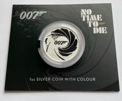 1 oz Silber Perth Mint 2022 James Bond 007 in Perth Mint Blister " black "  ( diff.besteuert nach §25a UStG )
