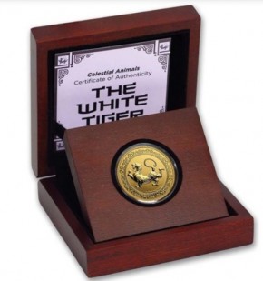 1 oz Gold New Zealand Mint Niue " The White Tiger " 2019 " - max 100
