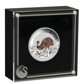 1 oz Silber Color Emu 2024 mit Charles III Effigy inkl. BOX max 2500 ( diff.besteuert nach §25a UStG )