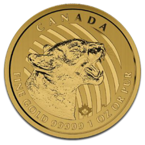 1 oz Gold 99999 Canada Call of the Wild 2015 Cougar / Puma in Blister / inkl. Sicherheitsmerkmal