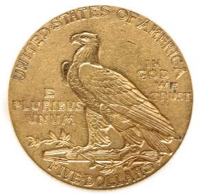 5 Dollar USA Indian Head ( 7,52 Gramm Gold fein)