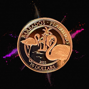 1 oz Gold Barbados Flamingo 2022 - 3te Ausgabe - inkl. BOX / COA - max. 100 Stück