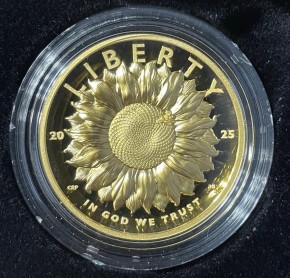 1 oz Gold USA High Relief Liberty 2025 " Sunflower " inkl. Box / COA
