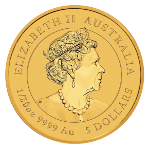 1/20 oz Gold Perth Mint " Lunar Hase III 2023 " in Kapsel