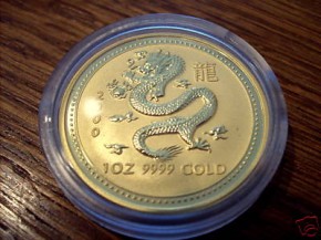 1 oz Gold Australian Perth Mint Lunar Drache 2000 SERIE I in Kapsel