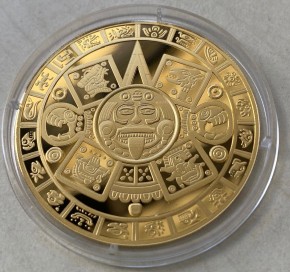 1 oz Gold Samoa 2022 Aztekenkalender / Aztec Empire - 2te Ausgabe inkl. Box / COA ( max 100 Stk )