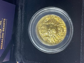 1 oz Gold Ultra High Relief Herald Beast " Lion " inkl. Box / COA - max 199 Stk