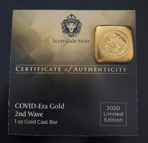 1 oz Gold Scottsdale Covid Era 2020 Limited Editon Hand Poured & Hand Stamped - max 999 Stück