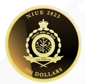 1 oz Gold Niue " Queen / Icon 2023 " Prooflike in BOX