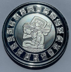 1 oz Silber Samoa 2022 Haab Kalender der Maya in Kapsel - geprägt by Scottsdale Mint - max. Mintage 8.000 in BU ( diff-best. §25a UStG )